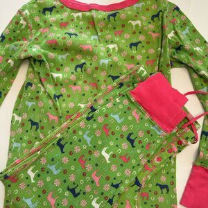 VTG Y2K Victorias Secret Womens Large Thermal Pajamas Set VS Dog All over Logo